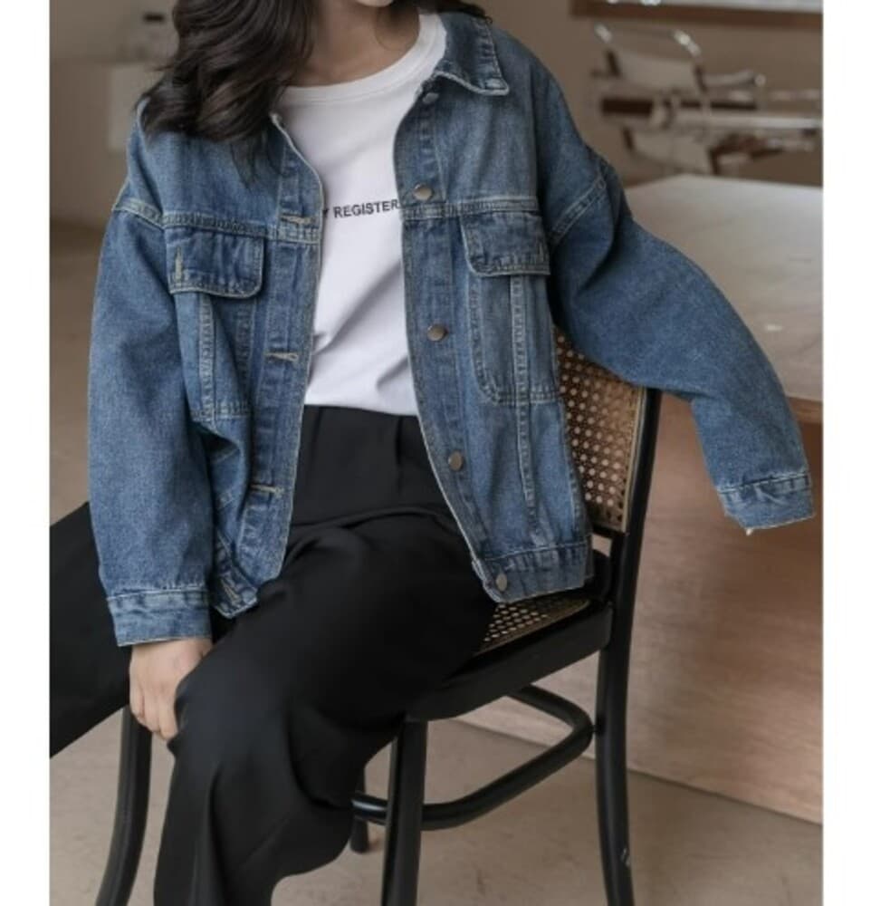 イエベ春/イエベ秋服 レトロカジュアル デニムジャケット