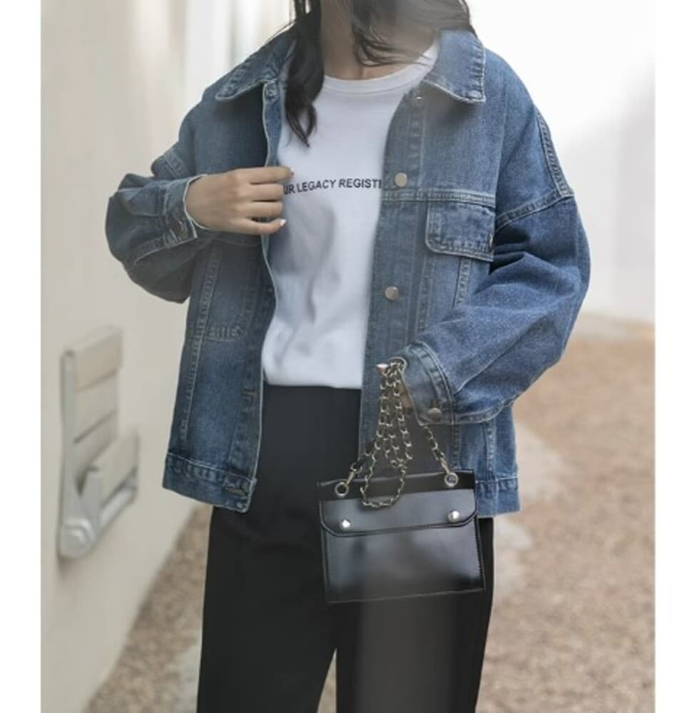 イエベ春/イエベ秋服 レトロカジュアル デニムジャケット