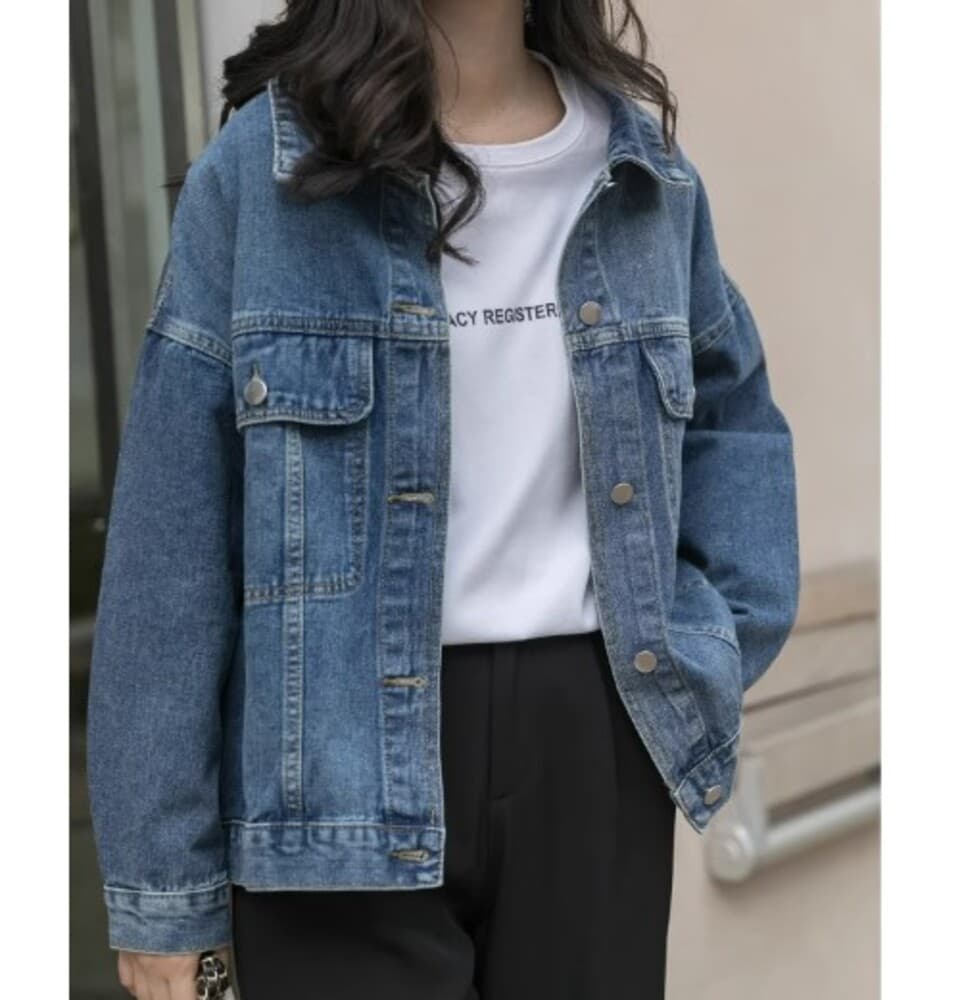 イエベ春/イエベ秋服 レトロカジュアル デニムジャケット