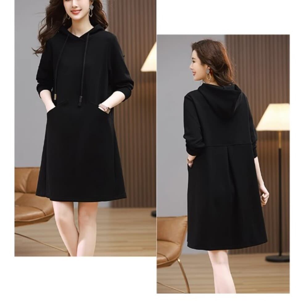 イエベ秋服 ニットパーカーワンピース