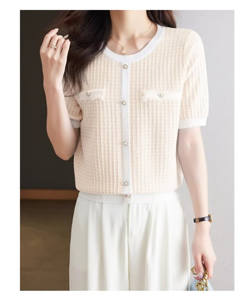 イエベ春/イエベ秋服 ツイードニット