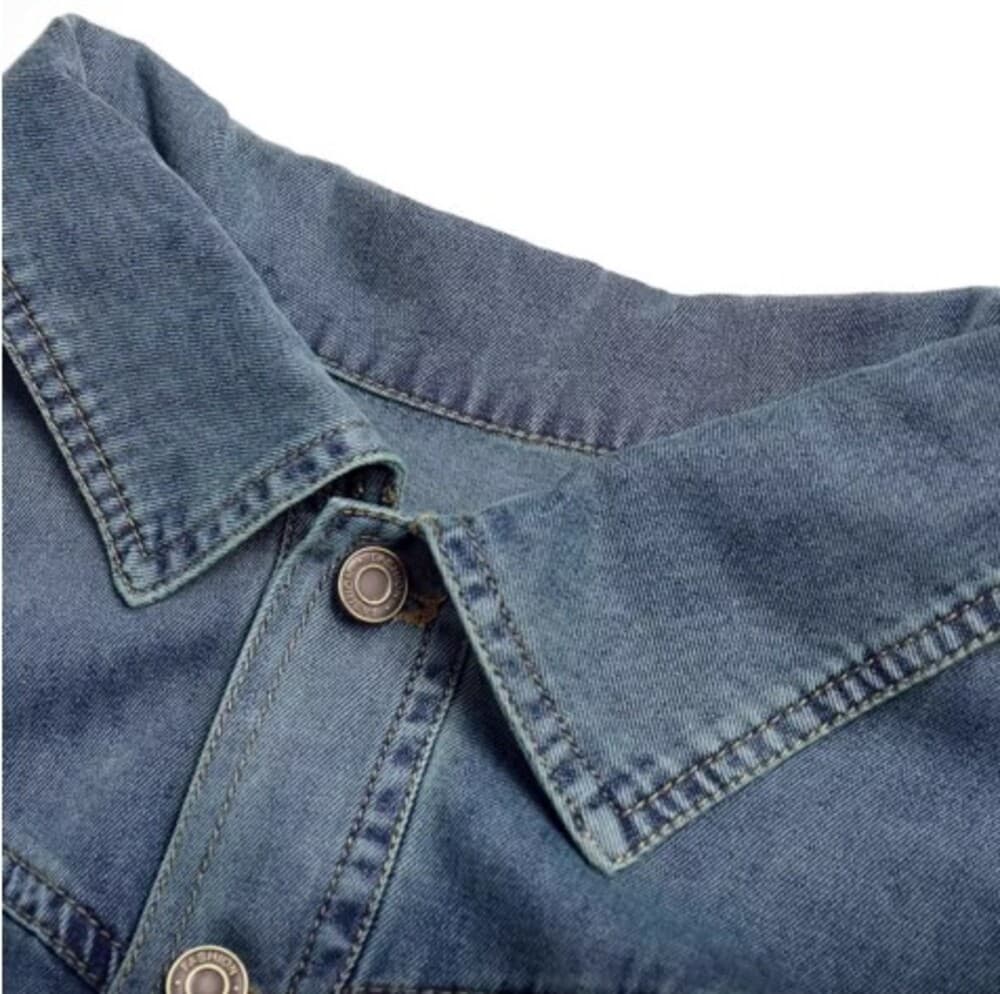 イエベ春/イエベ秋服 ダメージ加工のデニムワンピース