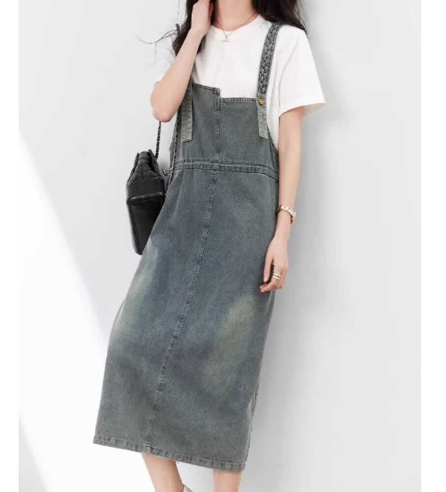 イエベ春/イエベ秋服 デニムジャンパースカート・ワンピース