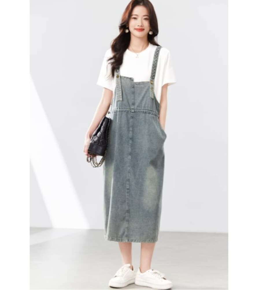 イエベ春/イエベ秋服 デニムジャンパースカート・ワンピース