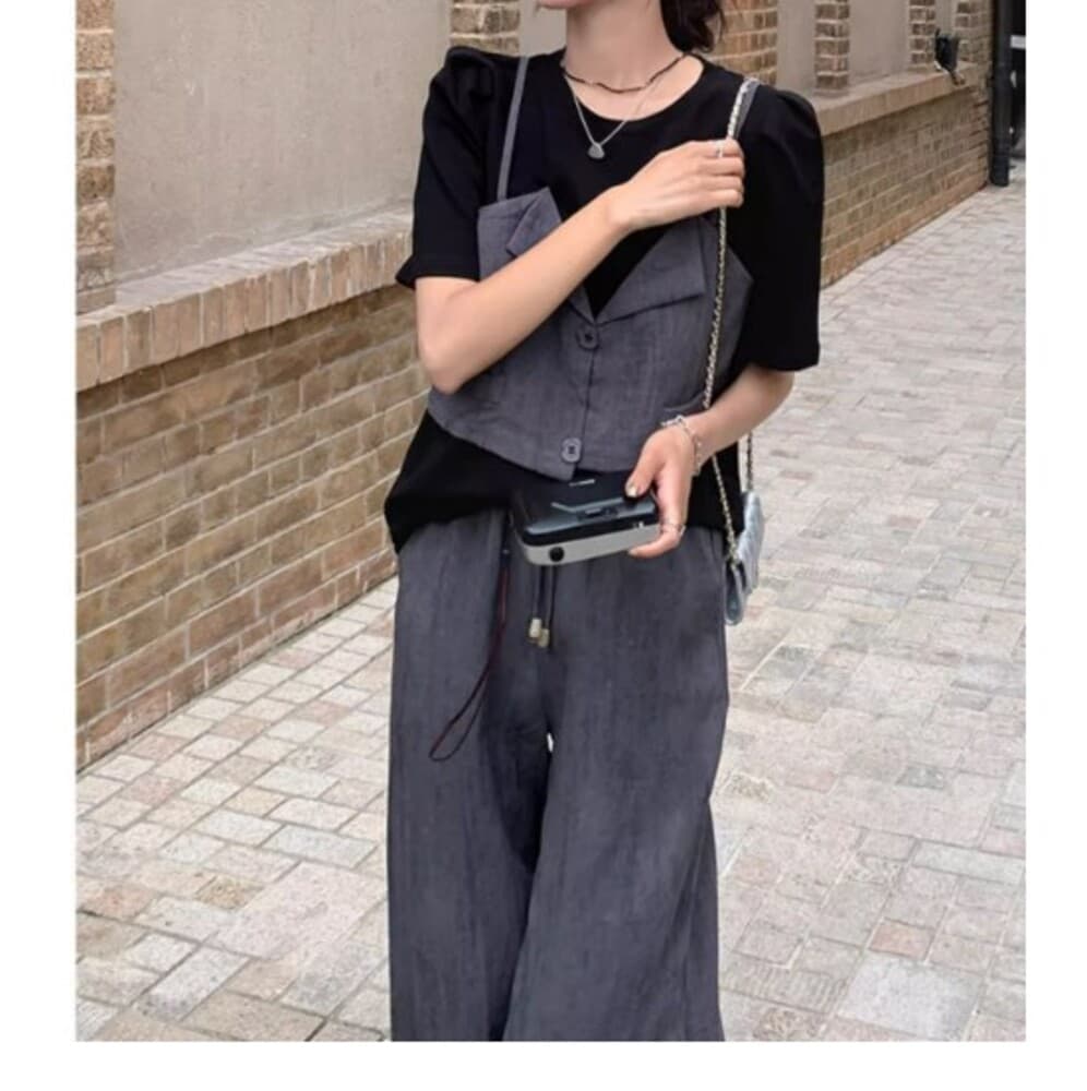イエベ秋服 サロペット風セットアップ