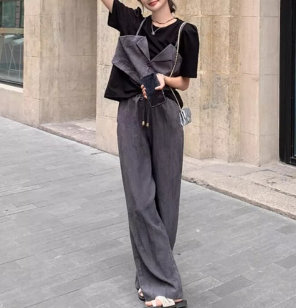 イエベ秋服 サロペット風セットアップ