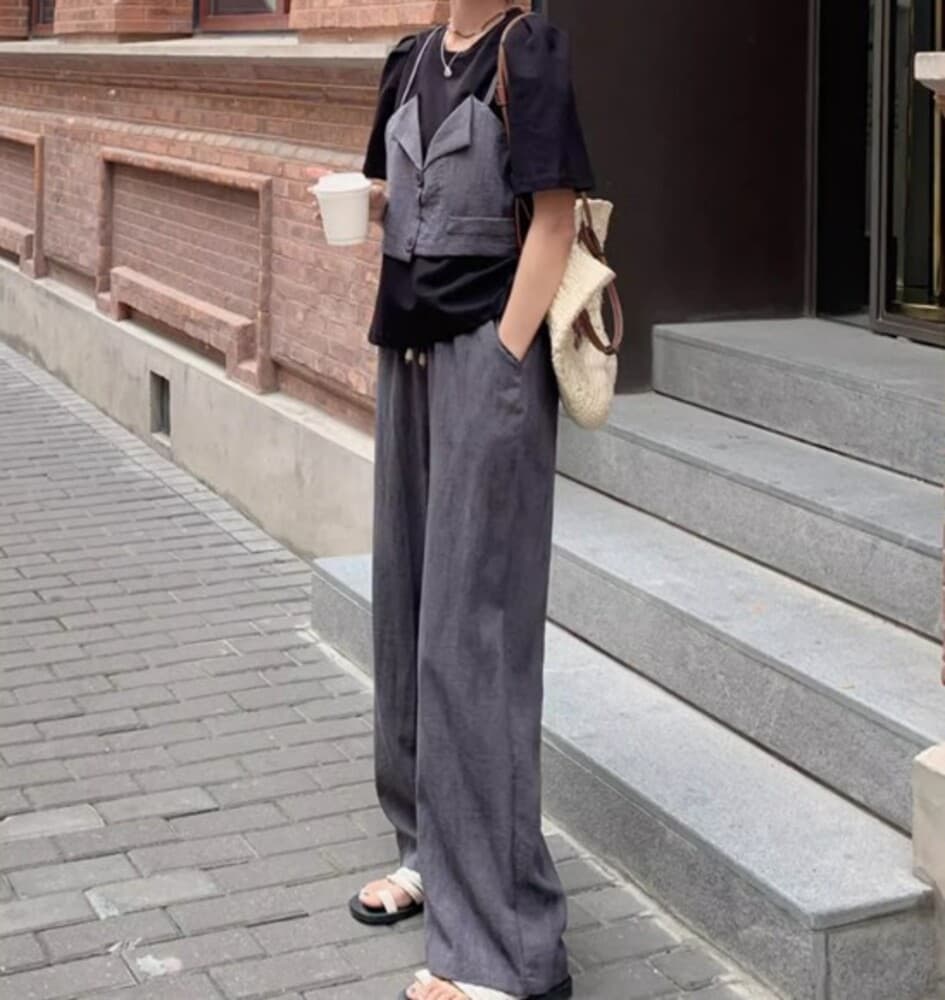 イエベ秋服 サロペット風セットアップ