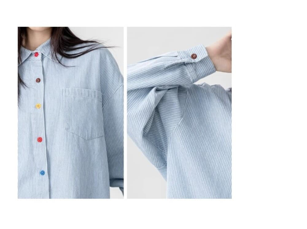 イエベ春服 カラーボタンシャツ