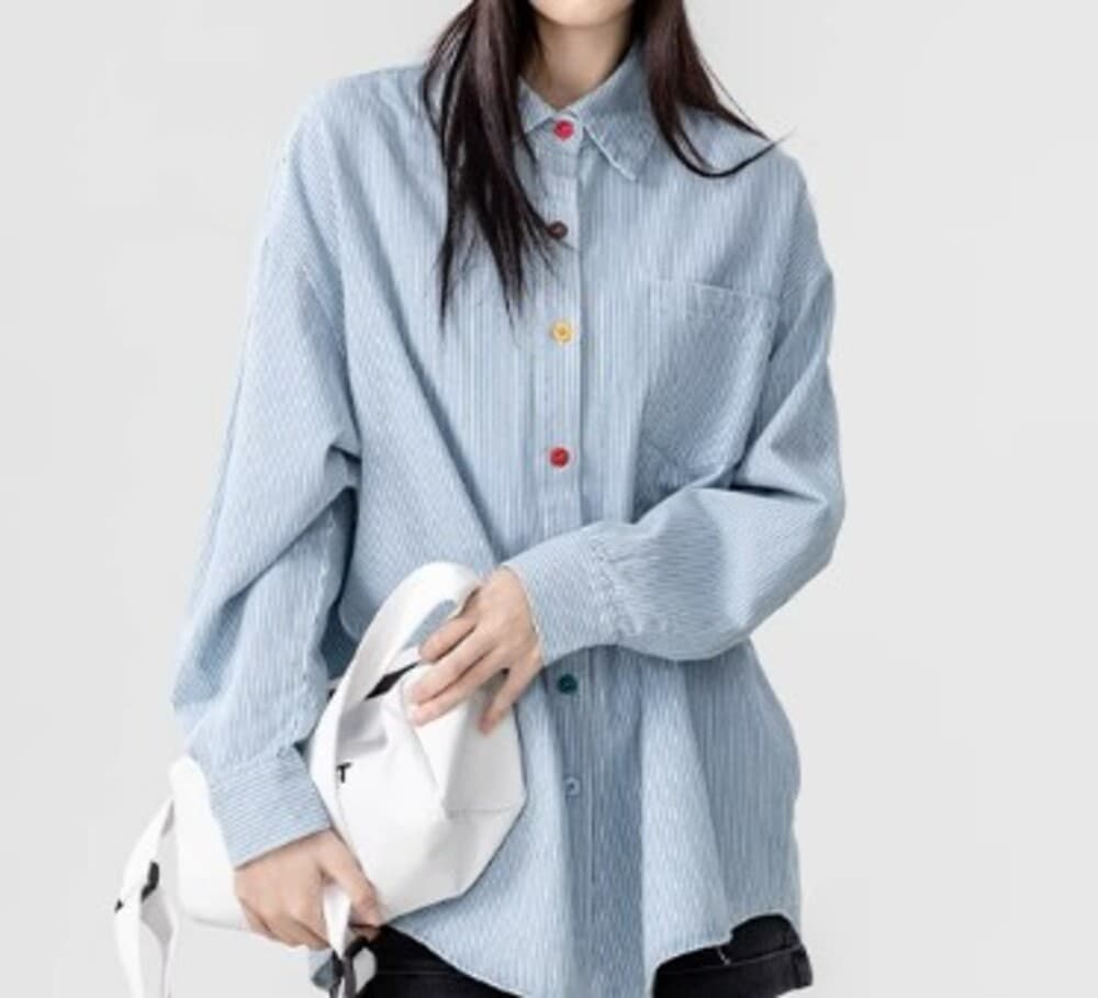 イエベ春服 カラーボタンシャツ