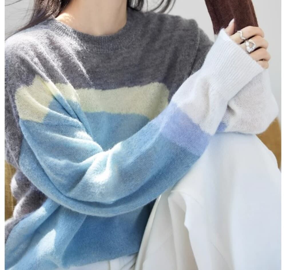 イエベ春/イエベ秋服 グラデーションニット