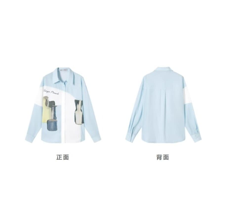 イエベ春服 グラフィックプリントシャツ