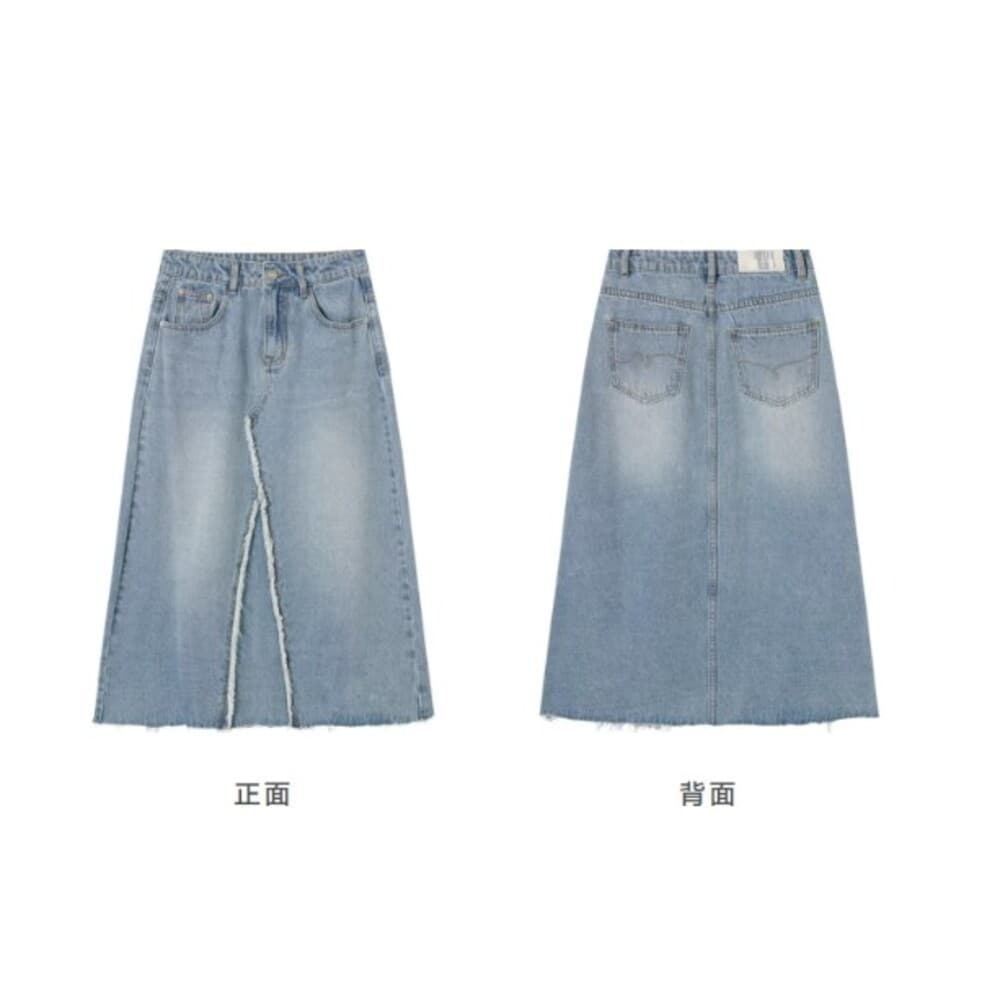 イエベ春服 マキシレングス デニムスカート