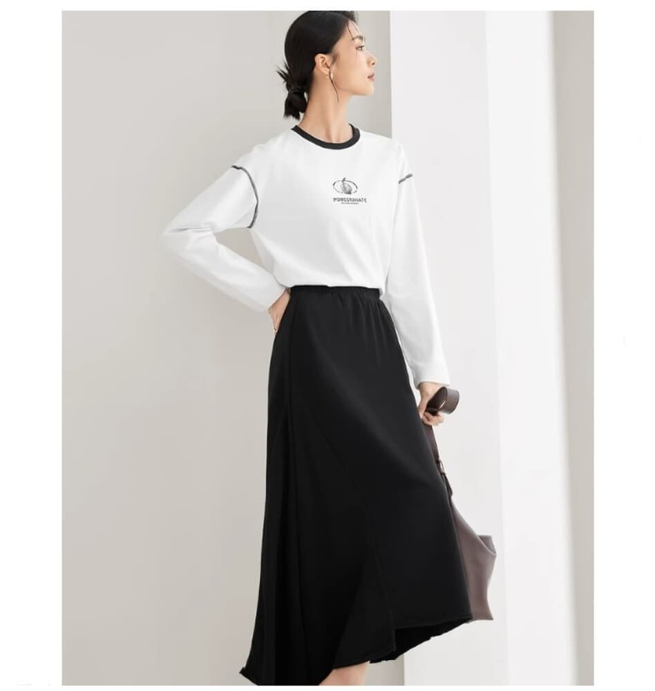 イエベ春服 スウェットフレアスカート