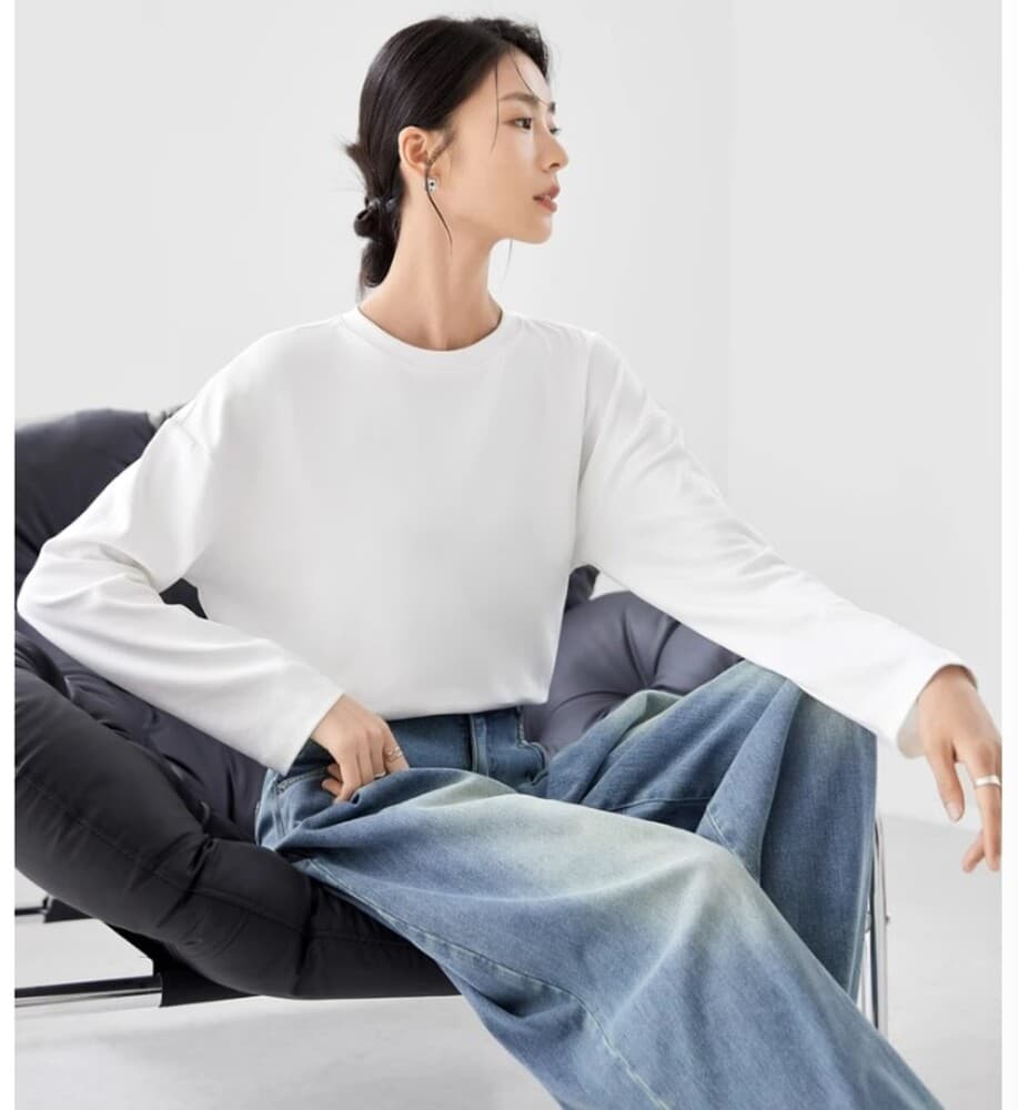 イエベ春服 シンプルトレーナー