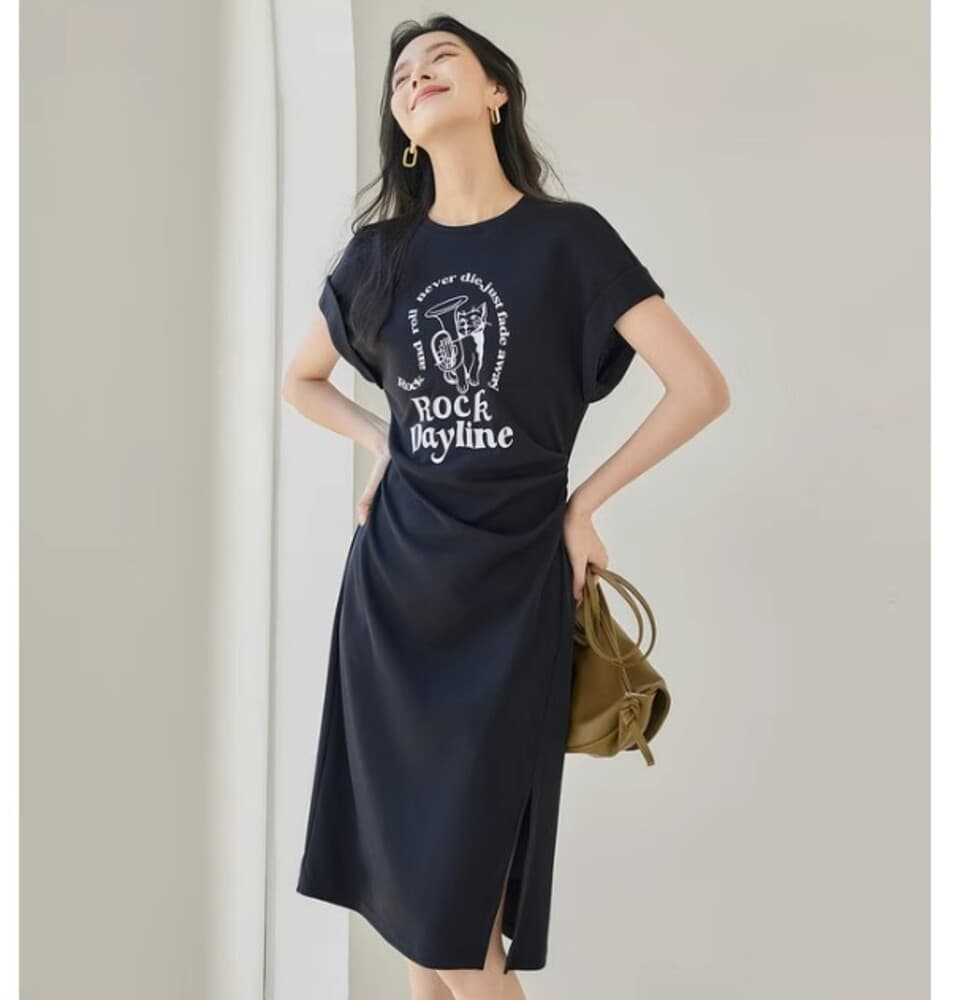 イエベ秋服 半袖ワンピース