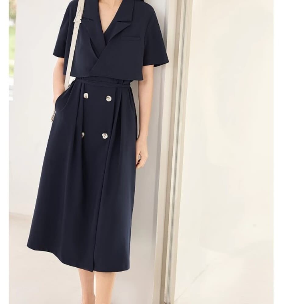 イエベ春/イエベ秋服 セットアップ風ワンピース
