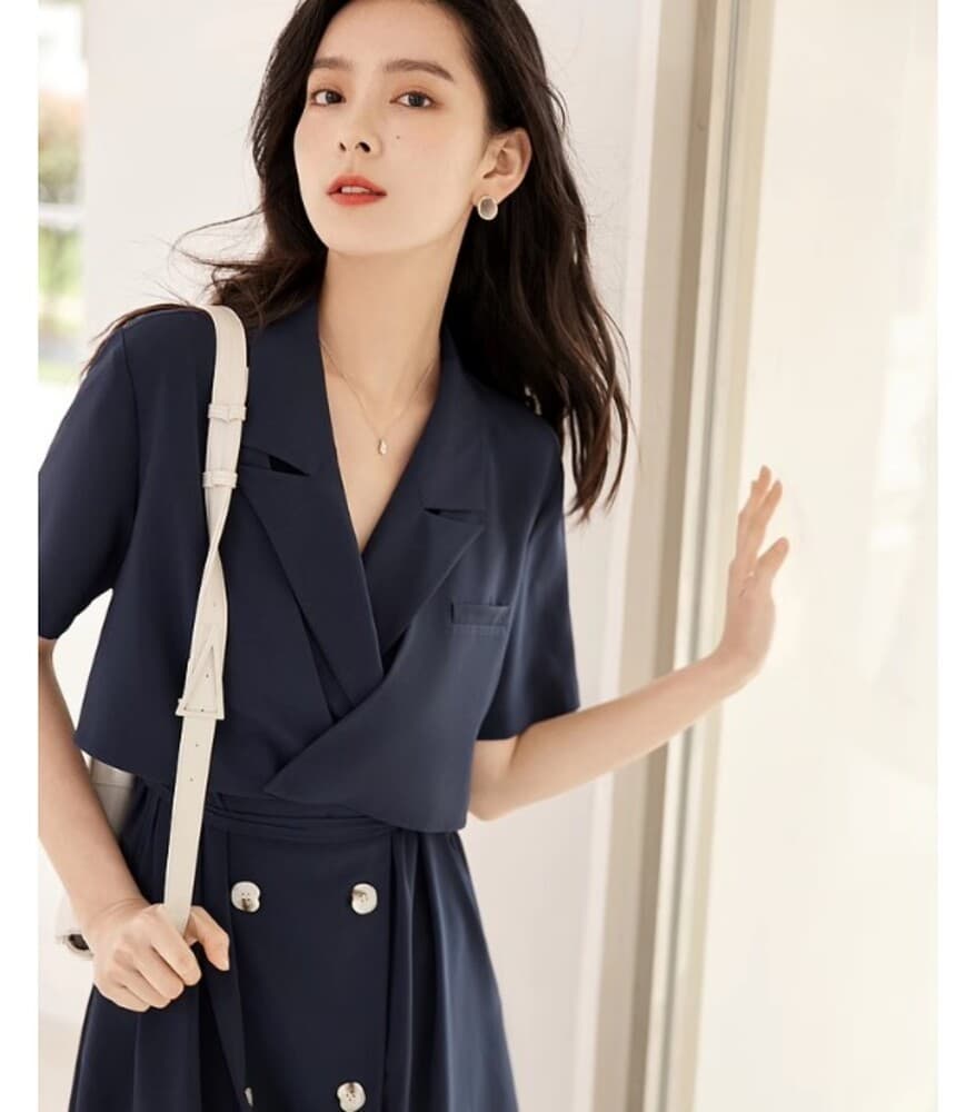 イエベ春/イエベ秋服 セットアップ風ワンピース