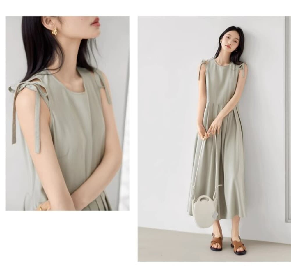 イエベ春服 ノースリーブワンピース