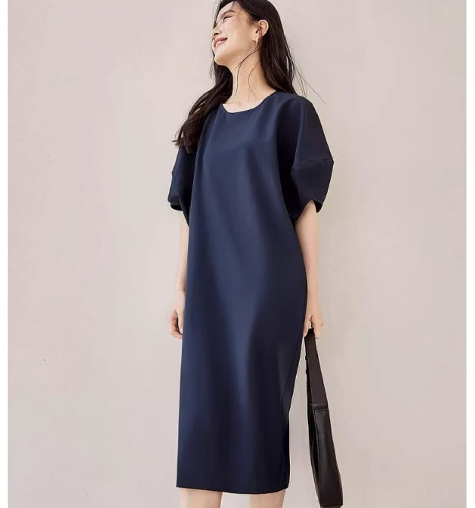 イエベ春/イエベ秋服 フレンチミドルワンピース