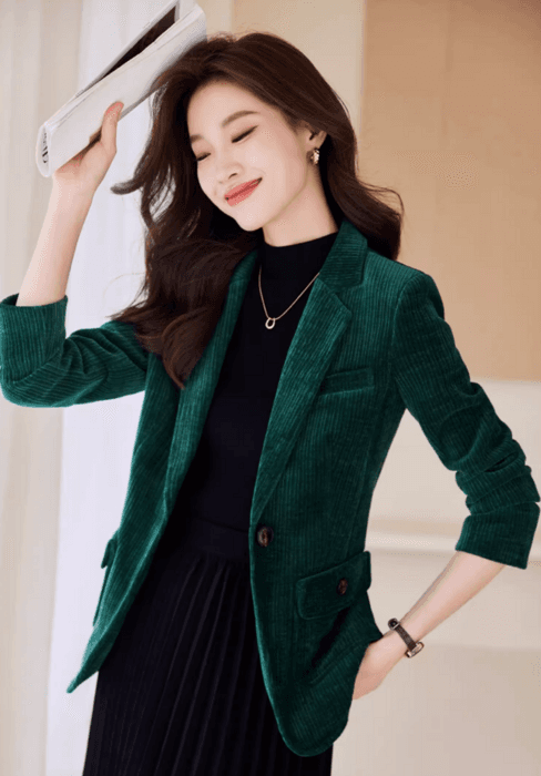 イエベ秋服 コーデュロイスリムジャケット