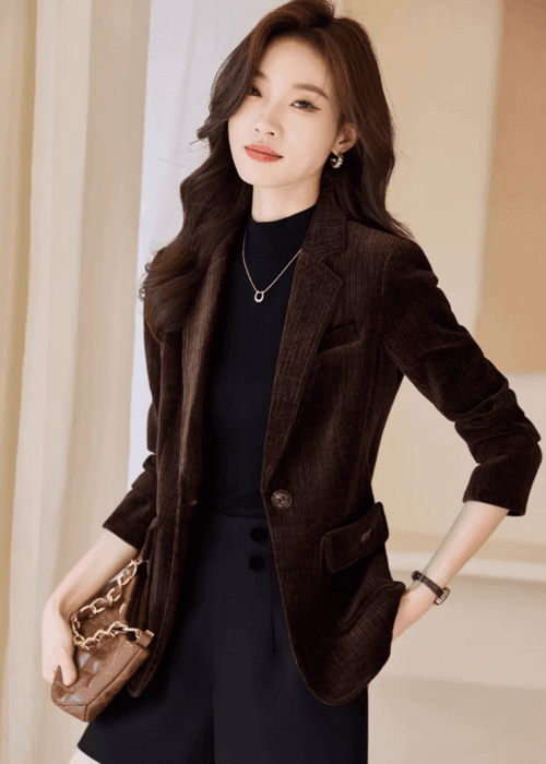 イエベ秋服 コーデュロイスリムジャケット
