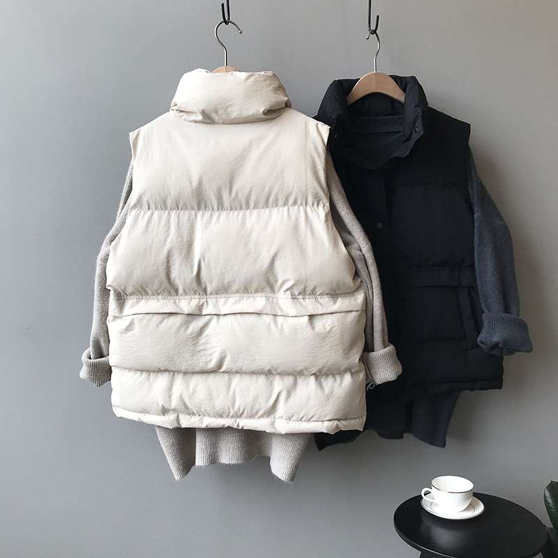 イエベ春服 柔らか素材のボリュームダウンベスト