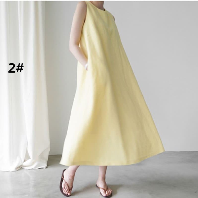 イエベ春服 フレア シルエット ロング丈 ワンピース