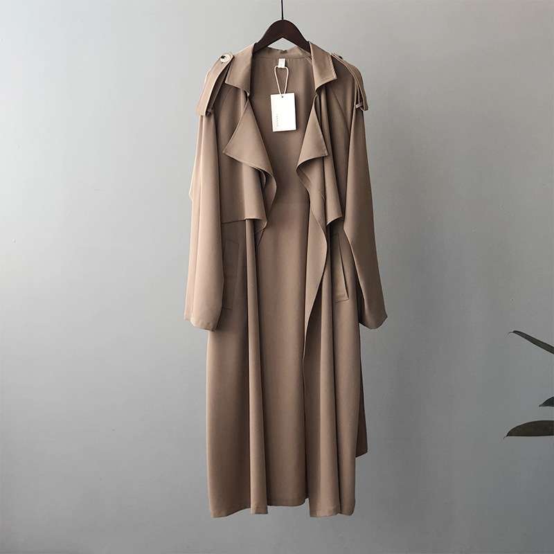 イエベ春/イエベ秋服 クラシカル ドレープロングコート