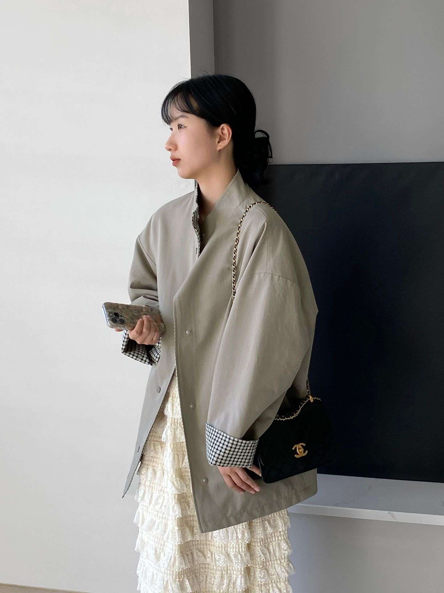 イエベ秋服 クラシックリバーシブル ジャケット