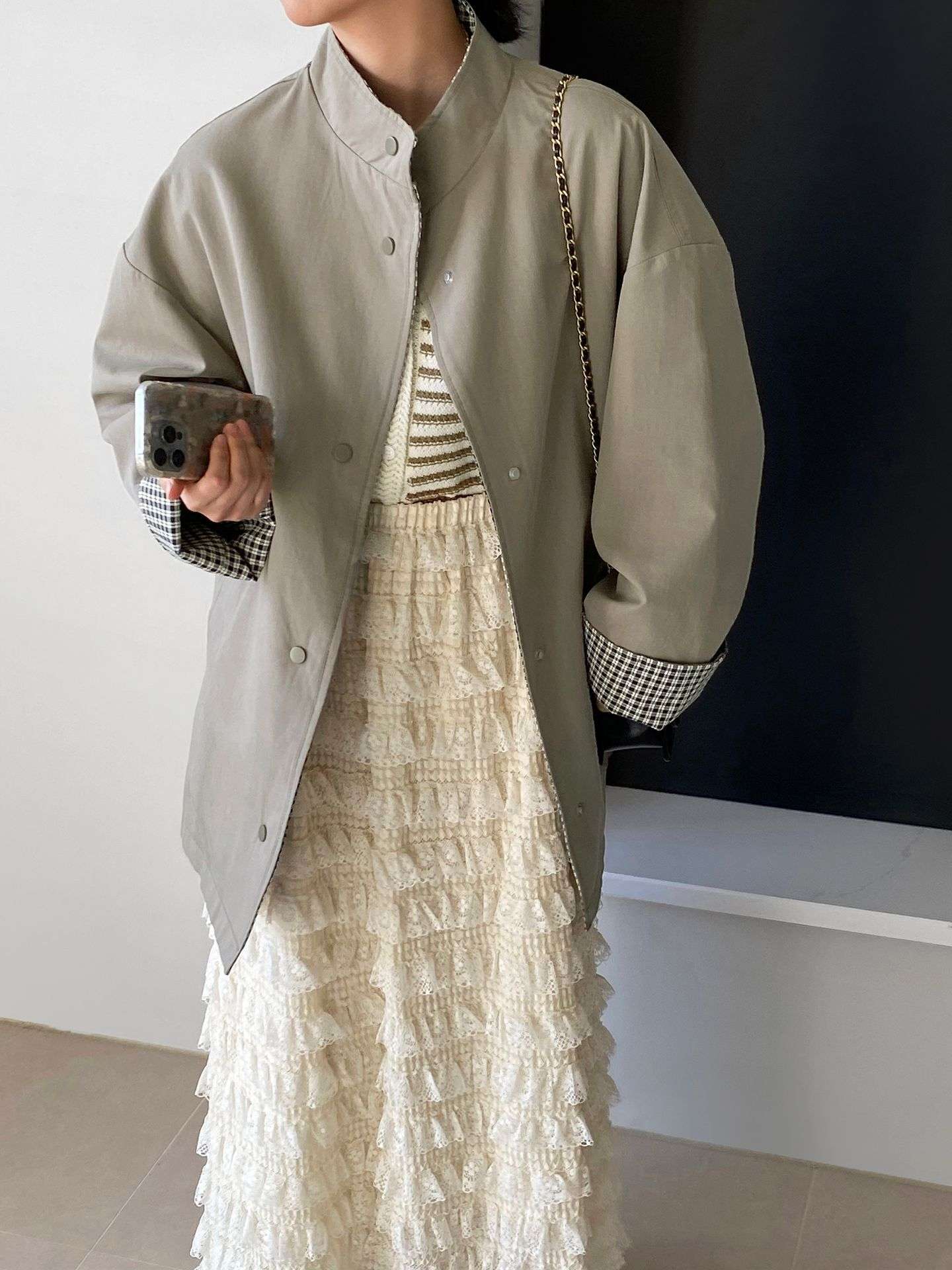 イエベ秋服 クラシックリバーシブル ジャケット