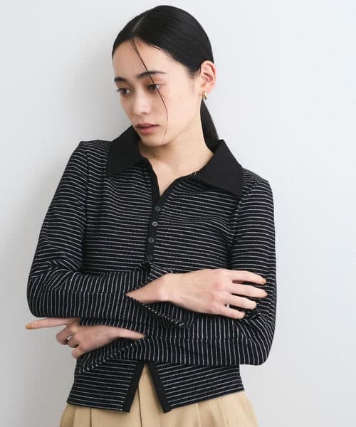 クールストライプ切り替えシャツ