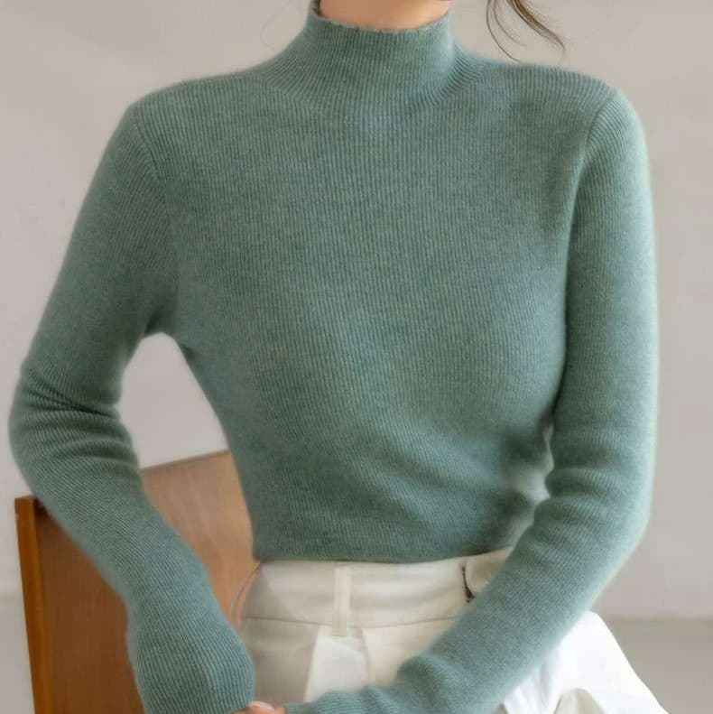 イエベ春/イエベ秋服 モックネックニット