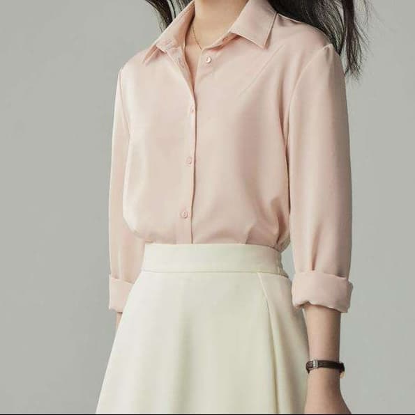 イエベ春服 上品シルエット オフィスシャツ