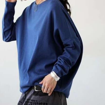 イエベ春/イエベ秋服 ゆったりオーバーサイズスウェットT