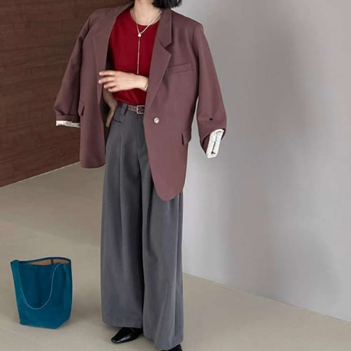 イエベ秋服 クラシカル艶めきワイドパンツ
