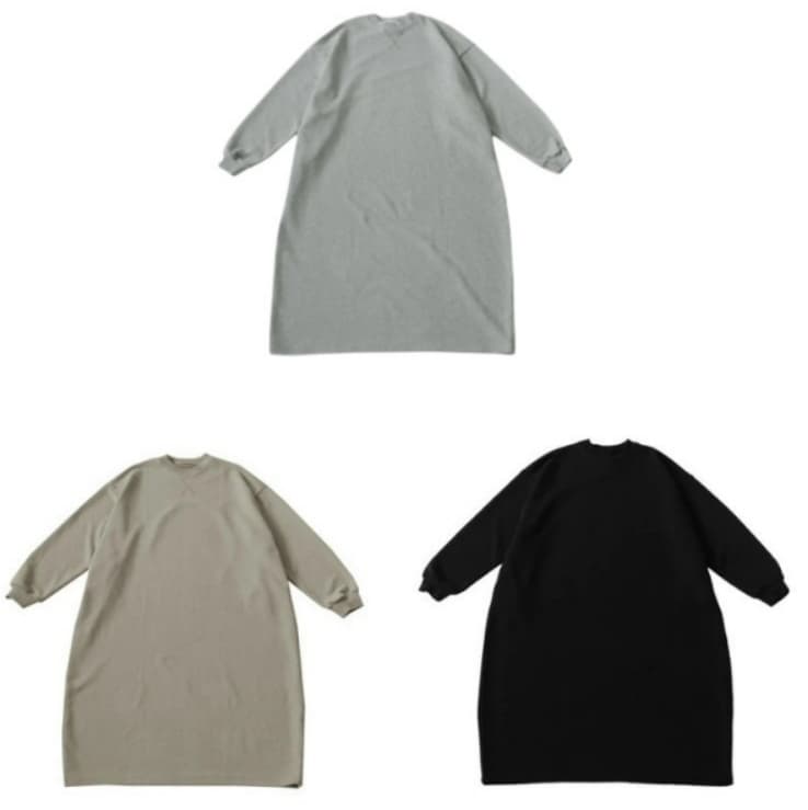 イエベ春/イエベ秋服 ゆったりサイズニットワンピース