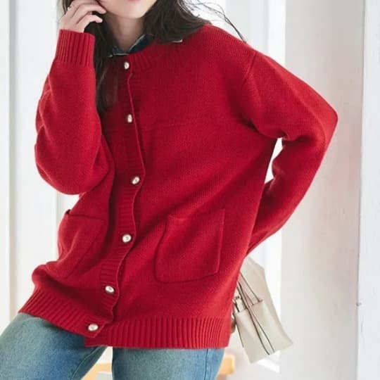 イエベ春/イエベ秋服 ポケットニット