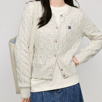 イエベ春/イエベ秋服 フロントボタンカーディガン