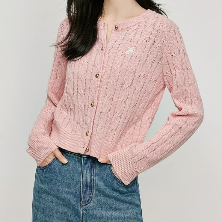 イエベ春/イエベ秋服 フロントボタンカーディガン