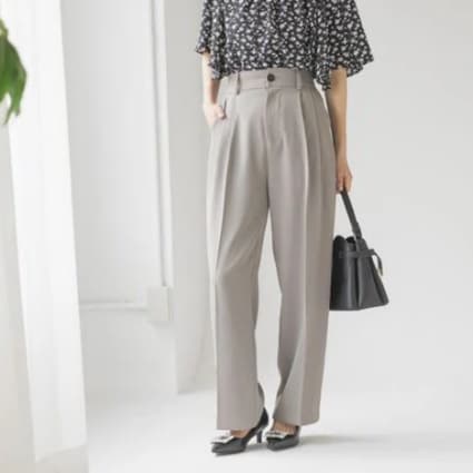 イエベ春/イエベ秋服 リラックスドレープパンツ