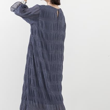 イエベ春/イエベ秋服 透かし編みニットワンピース