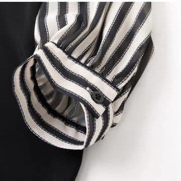 ぽわん袖シフォンシャツ