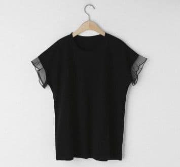 イエベ春/イエベ秋服 透かし袖クラシカルTシャツ
