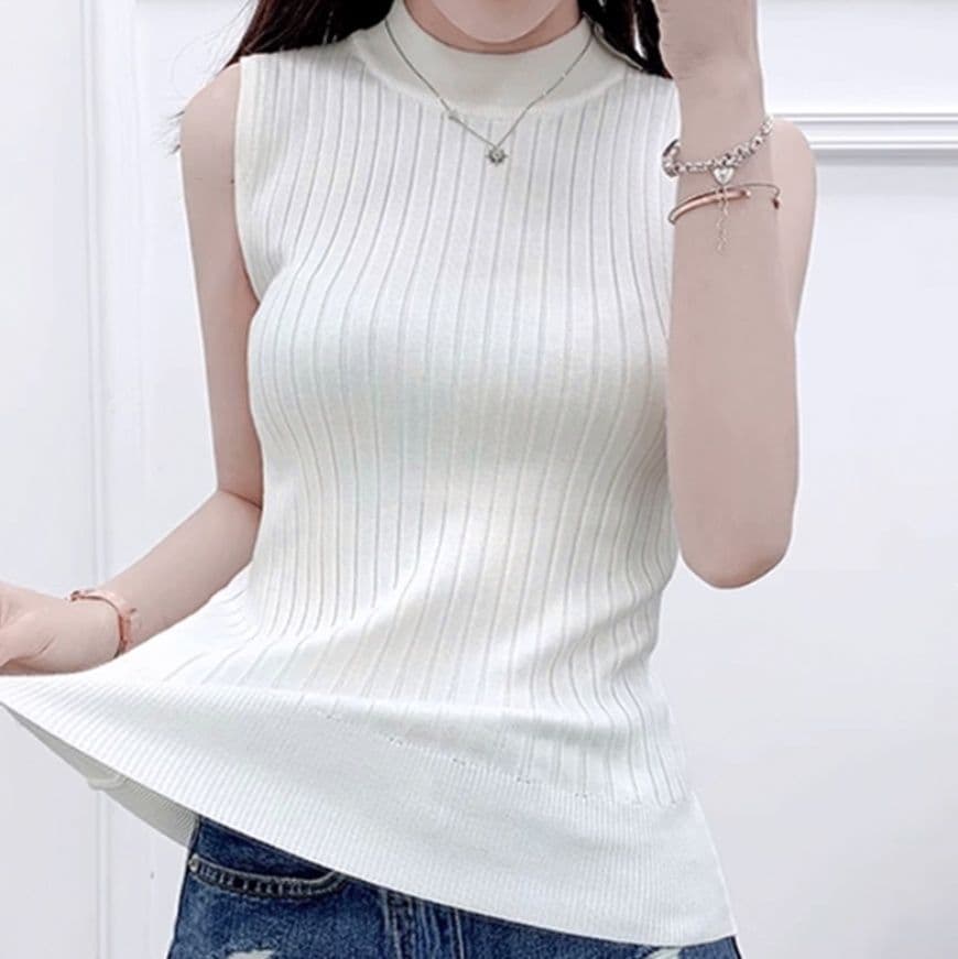 イエベ秋服 イエベ春/イエベ秋服リブノースリーブニット
