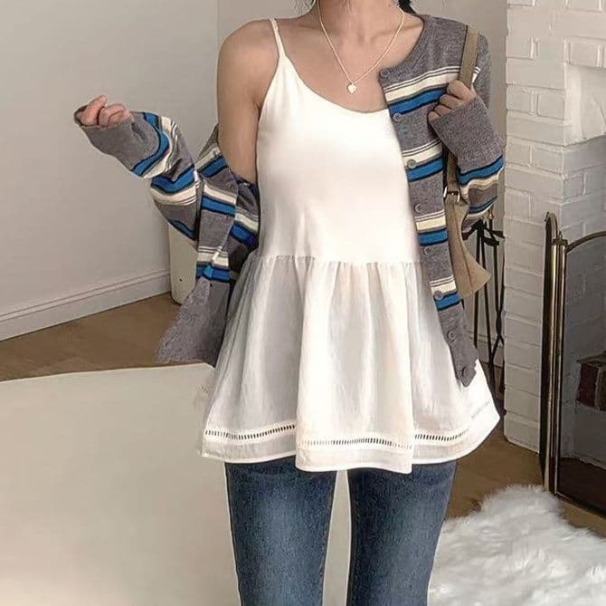 イエベ秋服 ボーダー柄ニット