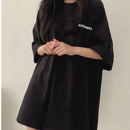 イエベ春/イエベ秋服 ゆったり文字プリント長袖スウェット体型カバー
