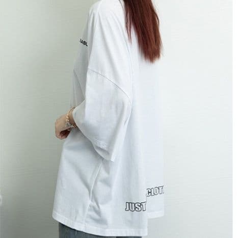 イエベ春/イエベ秋服 ゆったり文字プリント長袖スウェット体型カバー