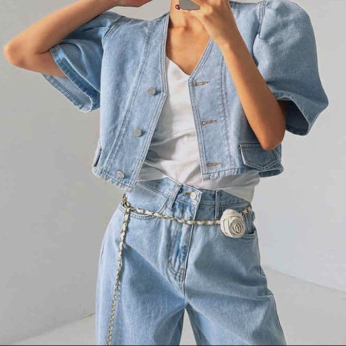 イエベ春服 デニムジャケット上品カジュアルアウター
