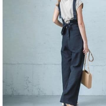 イエベ春/イエベ秋服 大人可愛いデニムサロペット オールインワン