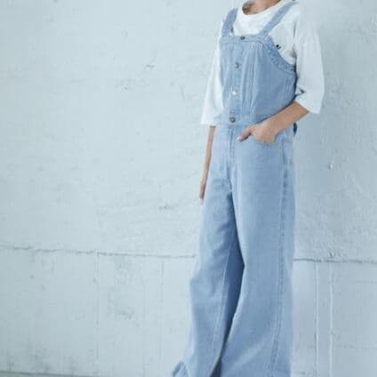 イエベ春/イエベ秋服 大人可愛いデニムサロペット オールインワン